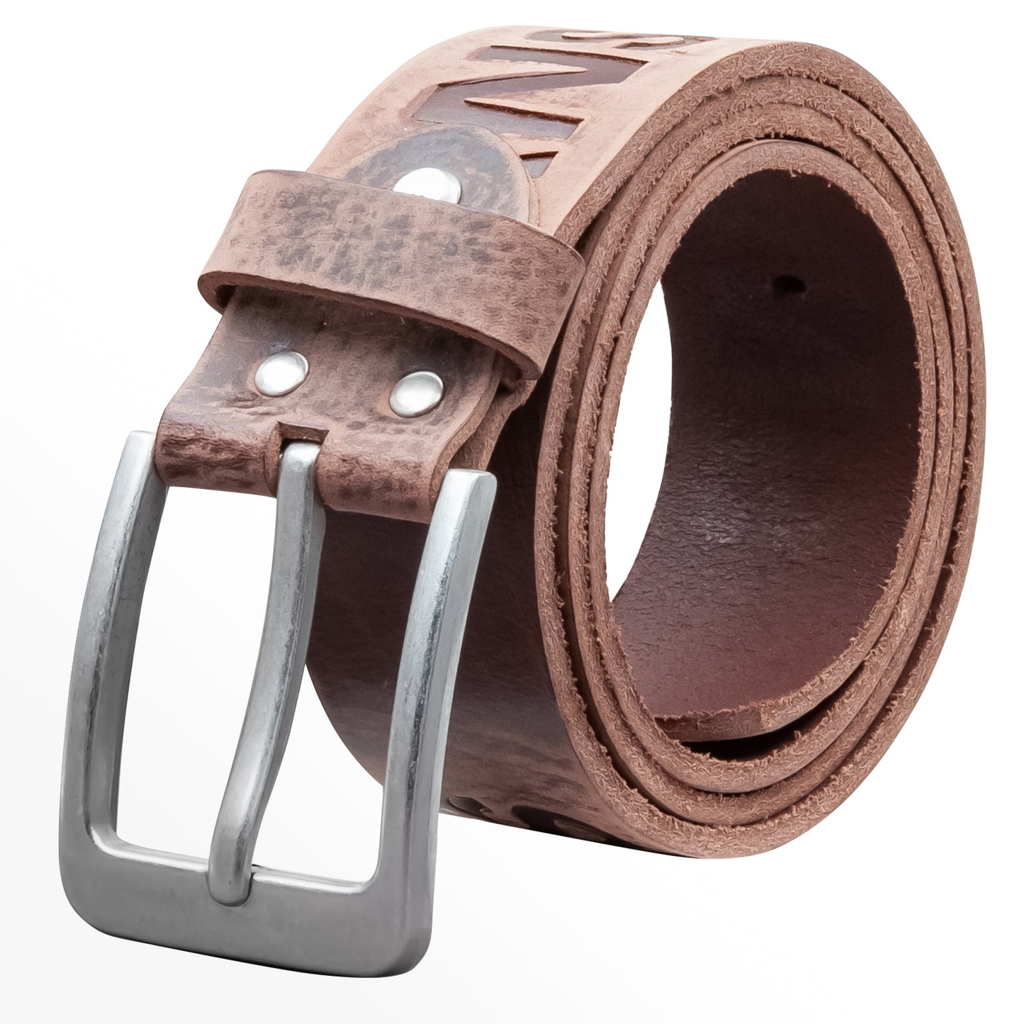 40 mm Gürtel Aufruck Leder Modell EH56-AD-Dunkelbraun