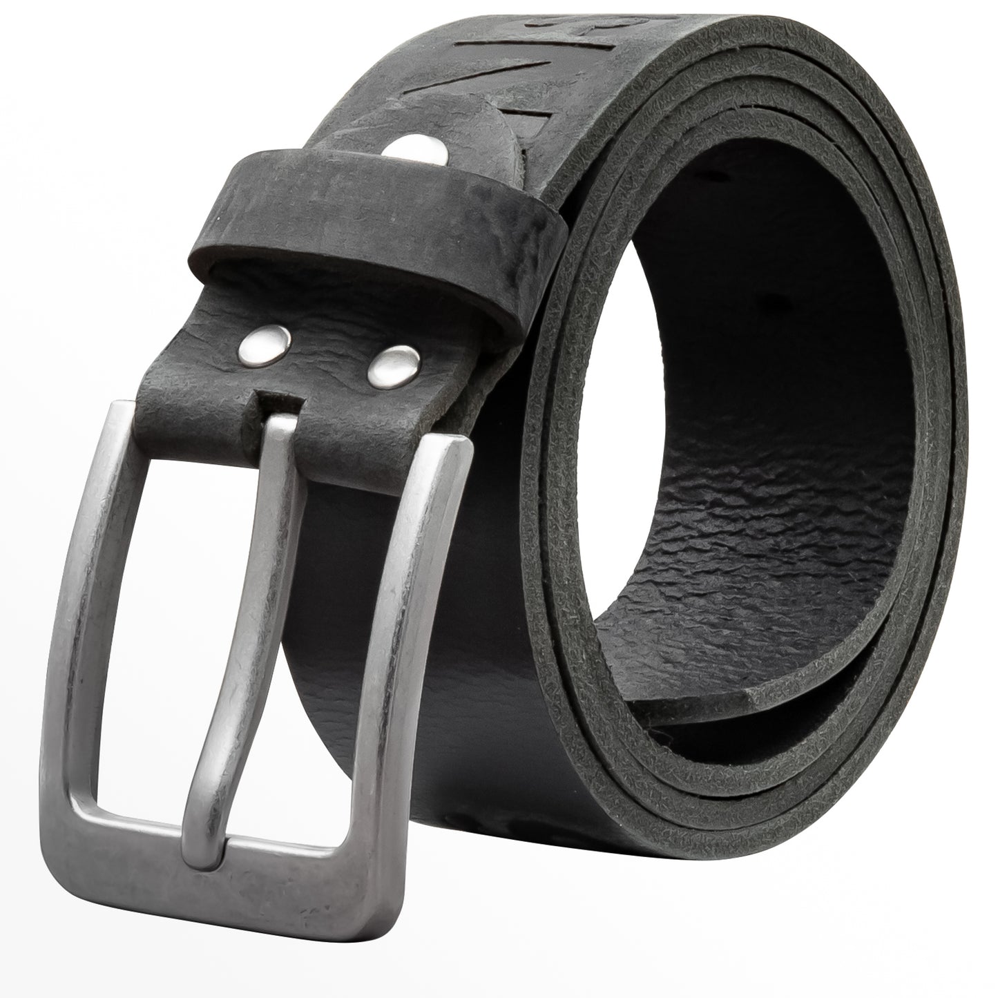 40 mm Gürtel Aufruck Leder Modell EH56-AD-Schwarz