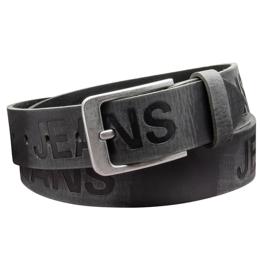 40 mm Gürtel Aufruck Leder Modell EH56-AD-Schwarz