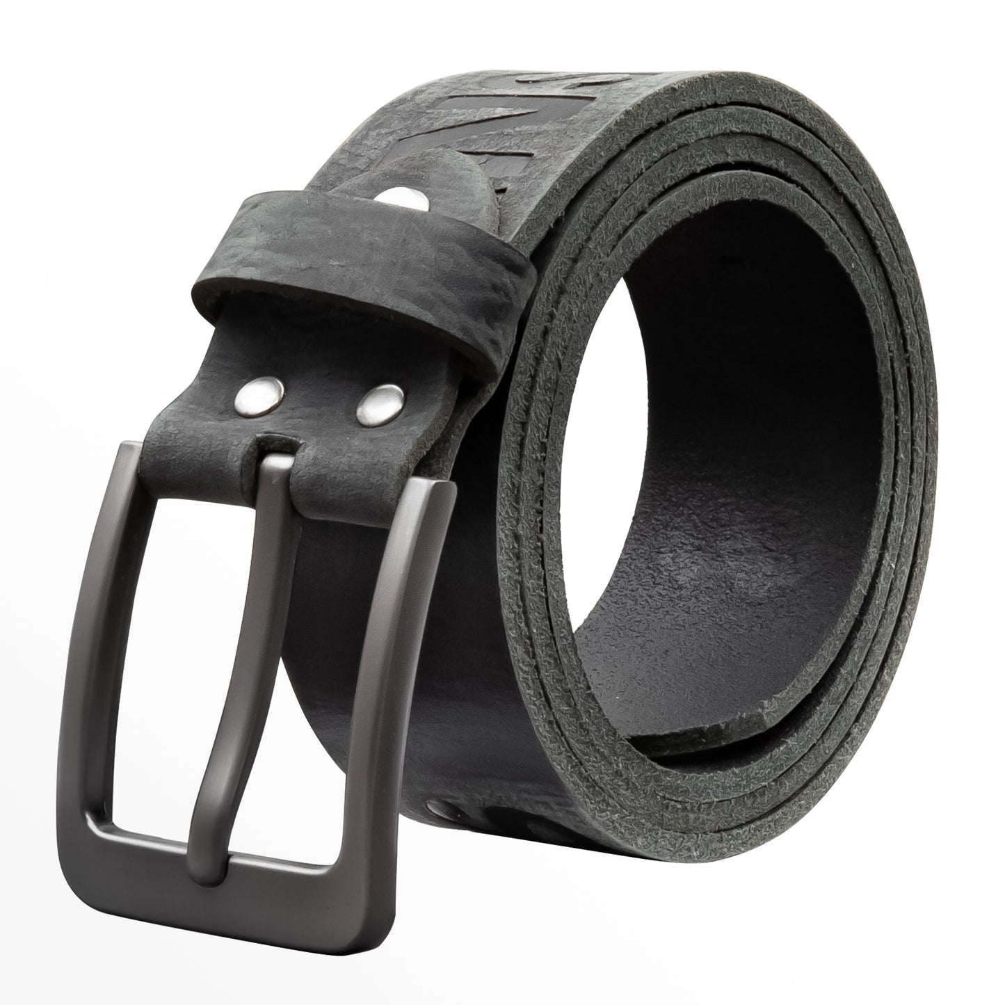 40 mm Gürtel Aufruck Leder Modell EH565-AD-Schwarz