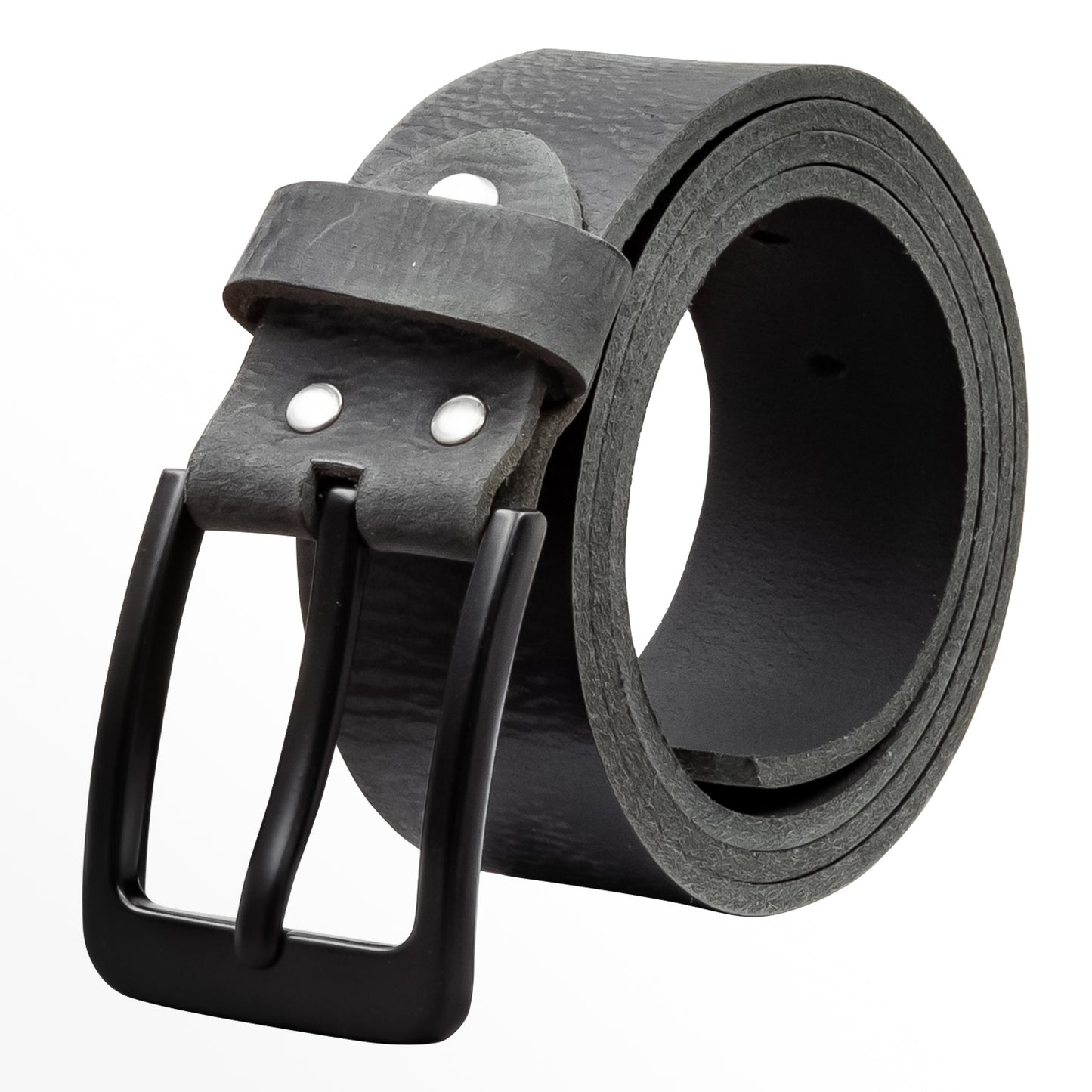 40 mm Gürtel Geschliffenes Leder Modell EH57-GE-Schwarz