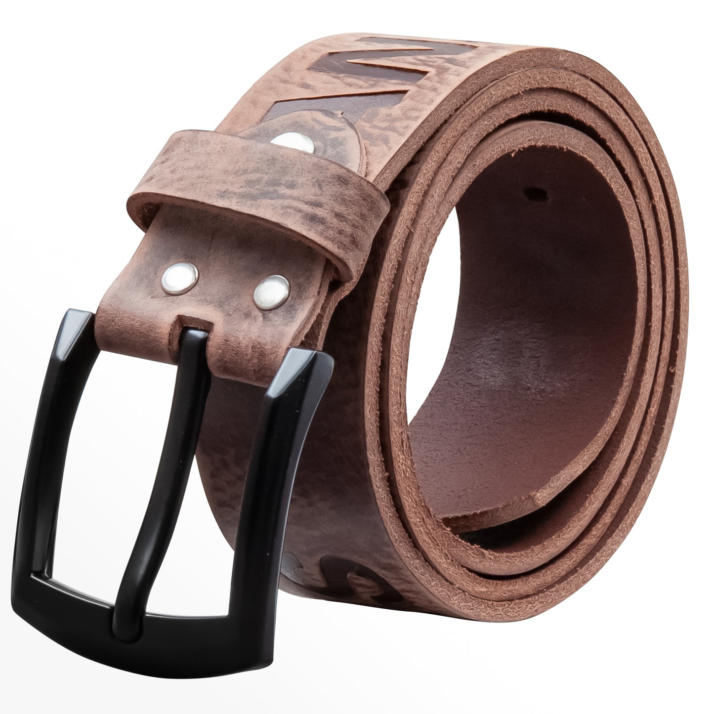 40 mm Gürtel Aufruck Leder Modell EH59-AD-Dunkelbraun