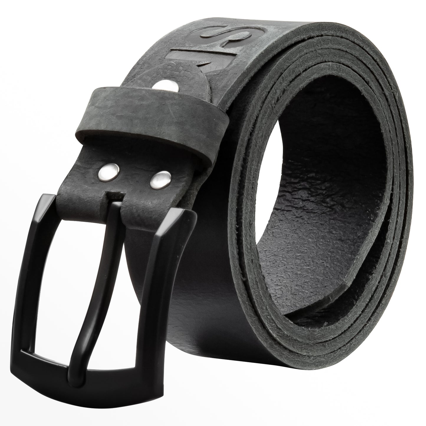 40 mm Gürtel Aufruck Leder Modell EH59-AD-Schwarz