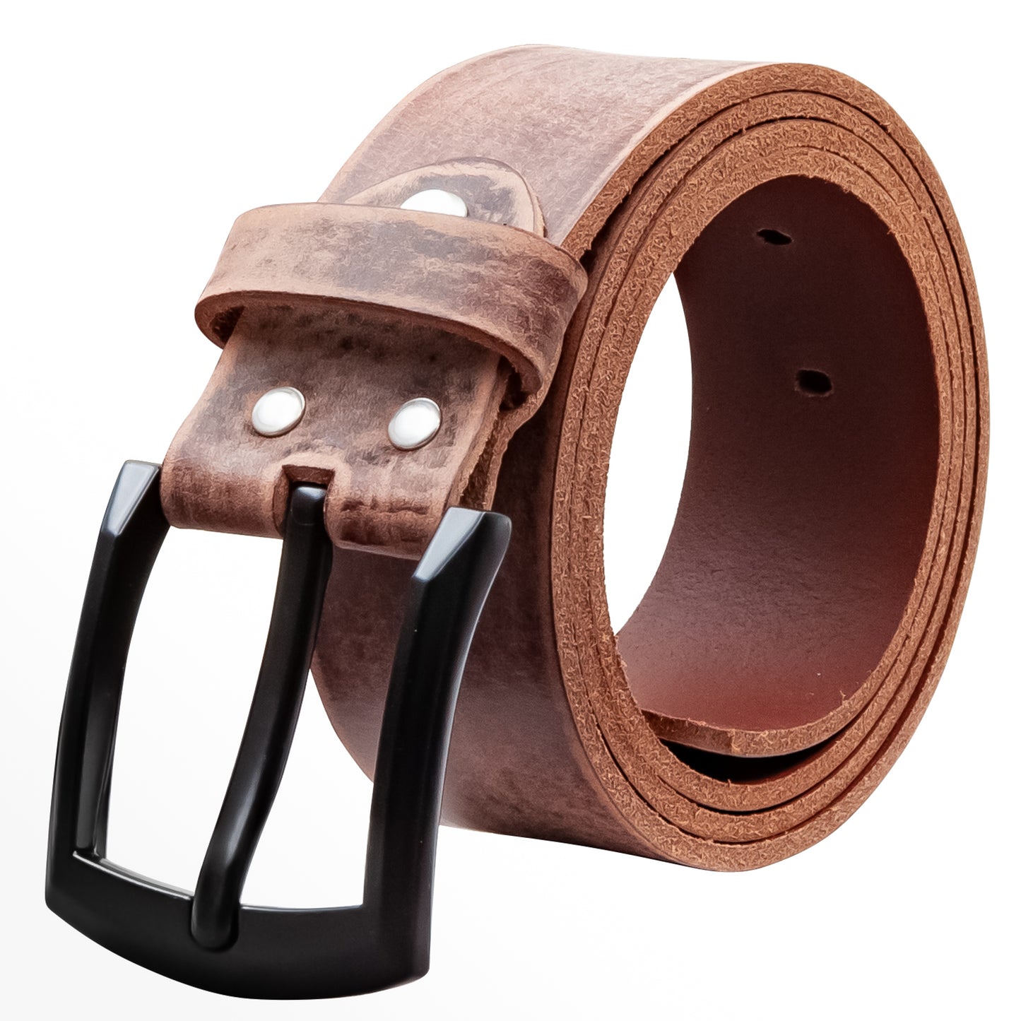 40 mm Gürtel Geschliffenes Leder Modell EH59-GE-Dunkelbraun