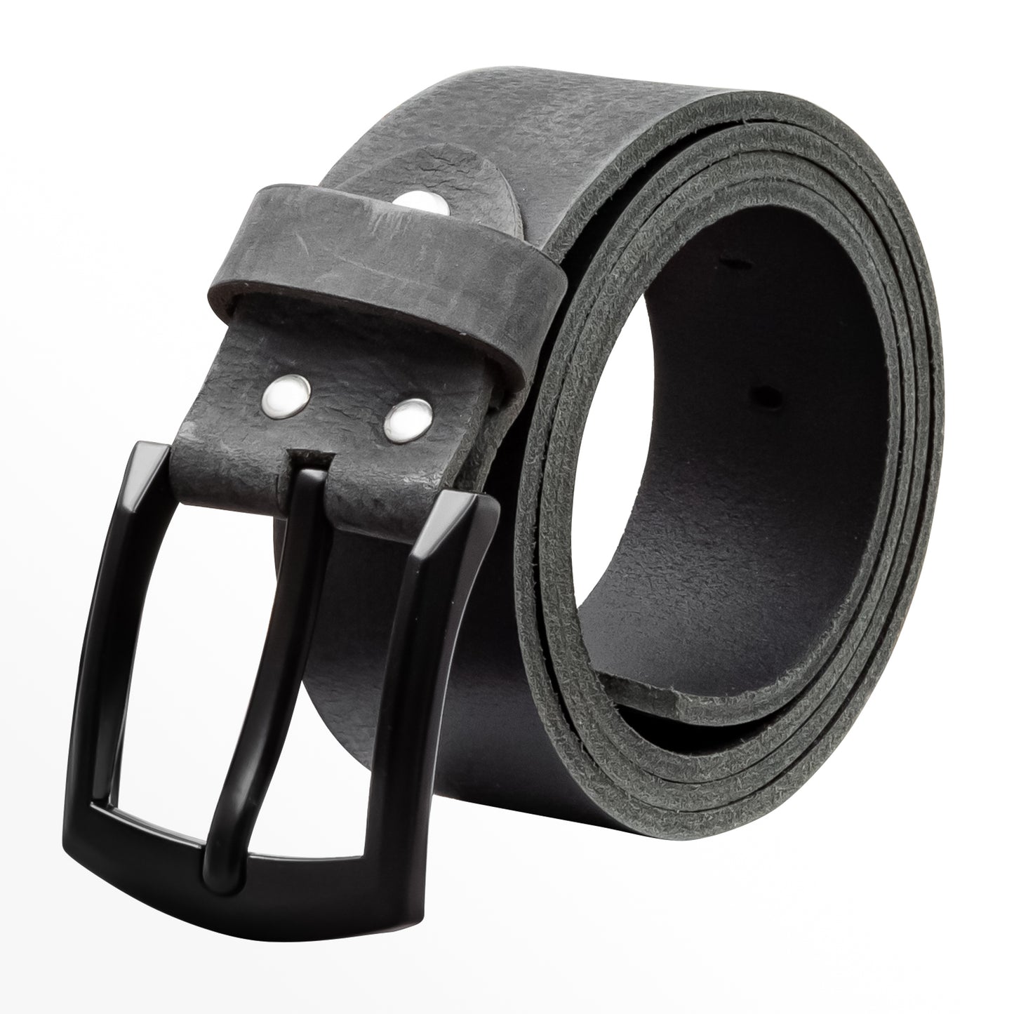 40 mm Gürtel Geschliffenes Leder Modell EH59-GE-Schwarz