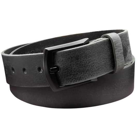40 mm Gürtel Geschliffenes Leder Modell EH59-GE-Schwarz